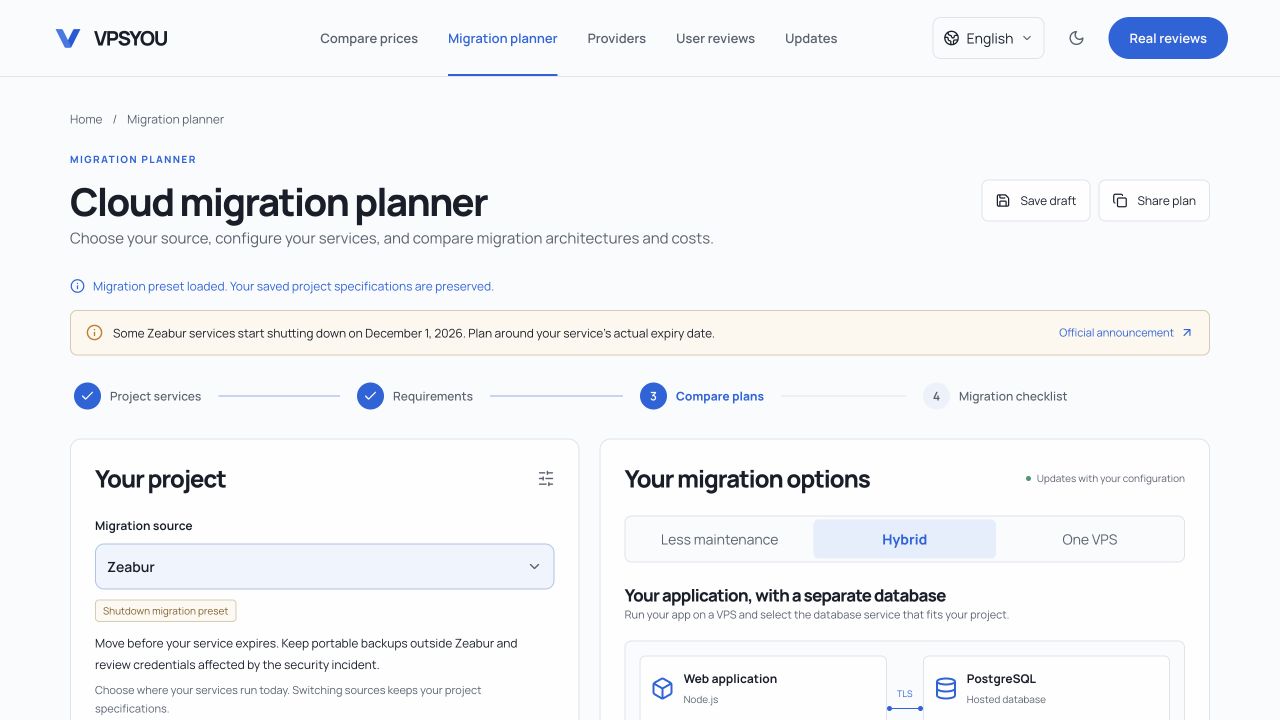 Zeabur is shutting down. I built a migration planner to help you move.